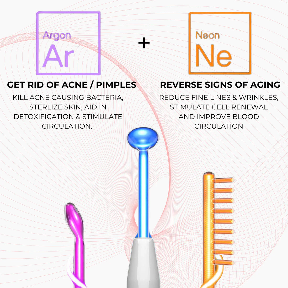 4-in-1 High Frequency Wand - Aurora Skin