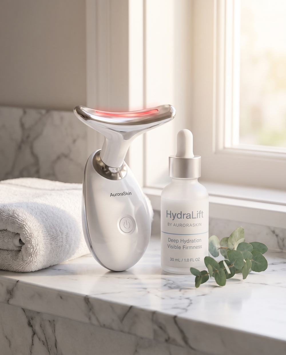 HydraLift serum with the Aurora Sculptor